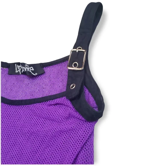 Lip Service Large Purple Mesh Tank Top - Picture 4 of 14
